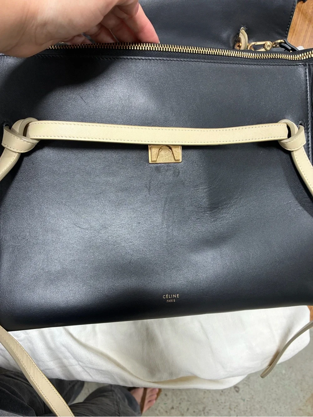 Celine structured belt